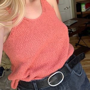 Peach knit tank by Aerie
